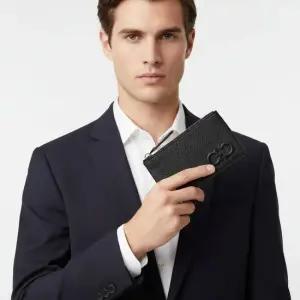 남성 더블 간치니 동전지갑 66 1128 NERO 0758062