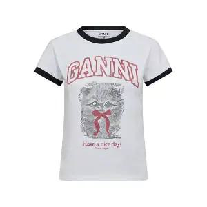 가니 크롭 키티 반팔 티셔츠 A1050030 151