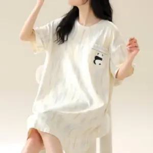 캡내장 원피스 파자마 여름 롱원피스 홈웨어 브라탑 잠옷 브라캡 캐릭터