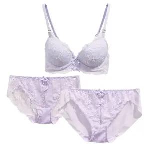 [롯데백화점]예스 (A컵-D컵)파스텔 라벤더 코르셋 디테일 브라 팬티1+1세트YSWBB501WPB501WPB502