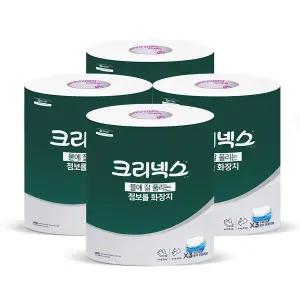 [유한킴벌리]크리넥스 물에 잘 풀리는 점보롤 화장지 휴지 140m 3롤 4팩