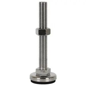 받침 조절좌 방진패드(스텐레스) 레벨풋 SNS-48-M16-180mm PU 높이 조절발 조절 가구 책상 다리