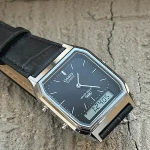 CASIO 카시오 AQ-230EL-1A AQ-230 시리즈 아날로그 디지털 블랙