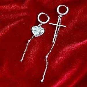 변색안되는 써지컬스틸 언발하트십자가체인 링귀걸이