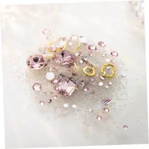 보라색 투명 큐빅 네일아트 장식 부자재 메탈 파츠 셀프 네일 꾸미기 홈케어 손톱