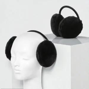 [골드스마일]겨울 부드러운 귀마개 (블랙) 털귀마개 귀도리 귀덮개 방한용품