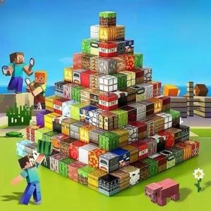 마인크래프트 블록 랜덤피규어 500개 모델 산속마을 조립 집짓기 107개