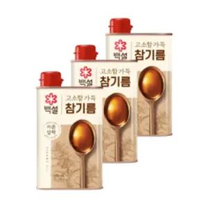 백설 진한참기름 캔 500ml, 3개