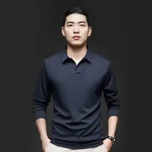 남자 긴팔 오픈 카라티 정장티 가을 베이직 긴팔티셔츠