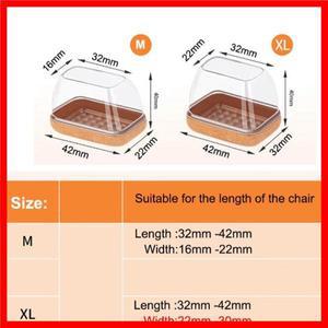 8pcs 직사각형 의자 발 커버 대각선 다리 바닥 보호기 실리콘 가구 테이블 피트 의자 테이블 보호 소음 없