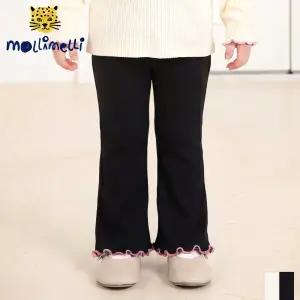 [몰리멜리] 샤랄라플라워골지부츠컷레깅스팬츠