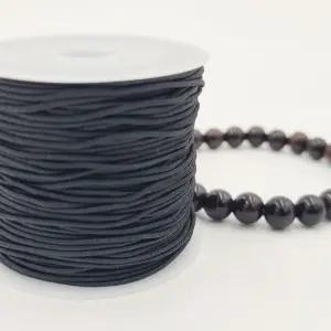 WL 팔찌 염주 만들기 DIY 재료 탄성 나일론 고무줄 블랙 20m 스판줄 비즈줄 비즈끈 염주줄