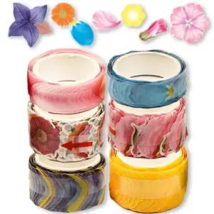 꽃잎 마스킹테이프/종이테이프/꽃무늬/다꾸테이프/다꾸용품/포인트/다이어리/꾸미기/이쁜스티커/수채화