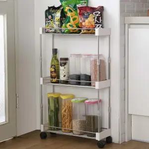 펜트리 공간활용 높이조절 틈새 선반 수납장 3단정리 싱크대 높낮이 주방 조립식 미니 주방대