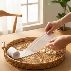 원단마트 커튼부자재 포켓싱 형상커튼심지 주름심지 화이트