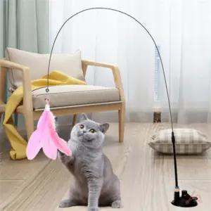 콩샵 고양이 깃털 낚싯대 흡착식고양이깃털낚싯대