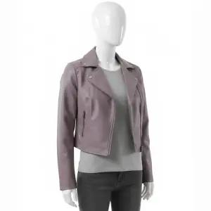 어반드레스 AVANDRESS 라이더 아트 레더 자켓 가죽 점퍼 퍼플