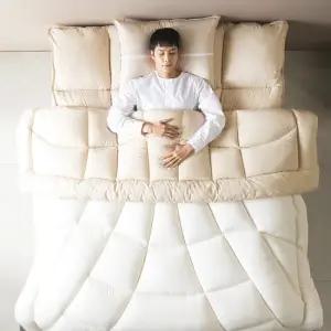 침구풀세트 알러지케어 포그니 차렵이불 + 토퍼 + 베개 + 베개커버 세트 2colors SS Q SK)