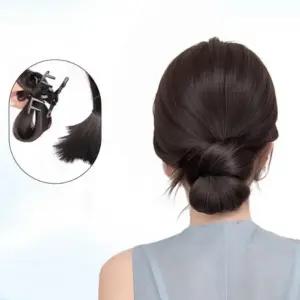 부분 헤어핀 로우번 4컬러 집게핀 똥머리 고정 가발