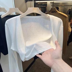 봄 가디건 스웨터 블라우스 원피스 자켓 남자 니트 집업 롱 짧은 얼음 실크 니트 태양 보호 카디건 여성의