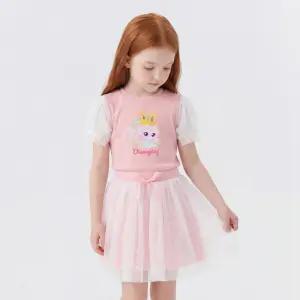 캐치! 티니핑 여아용 다이아나핑 샤 레이어드 5부 티셔츠 & 스커트 세트PK