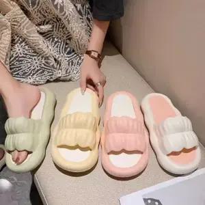 여성 사무실 슬리퍼 캐주얼 쿠션 베란다 여성 구름 슬리퍼 욕실 소음방지 성욕실 실내화 주방 충간 거실