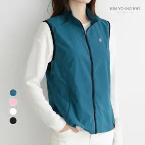 김영주스포츠 여성 에어플로우 스판조끼 KRWV3582 골프 등산 데일리 통기성 경량 집업 베스트