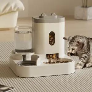 강아지 고양이 자동급식기 펫물병 세트 반려동물 자동 급수기 사료 급여기