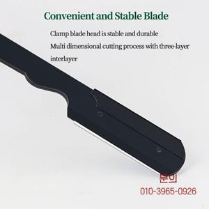 나무 손잡이 접이식 면도기 전문 이발사 수염 칼 눈썹 정리 헤어 제거 홀더 남성 선물