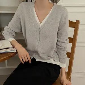 포슬한 레이어드 스프링 가디건