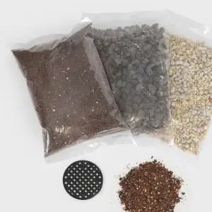 마이플랜트 1회용 분갈이 키트 분갈이흙 상토 배양토 마사토 가드닝 화분용 원예용 화분 흙