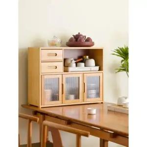 식탁위 정리함 선반 원목 다용도 수납장 식탁정리대 틈새 창홍 삼문 내추럴 62길이 이중서랍