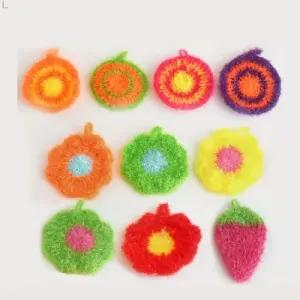 아크릴 주방 뜨개수세미 - 랜덤 10개 세트/뜨개/손뜨개/수세미/설거지/용/설젖이/세척/예쁜/귀여운/감성