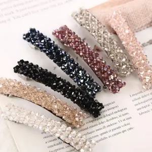 원석 헤어핀 데일리 핸드메이드 여성 큐빅 헤어핀 자동 집게