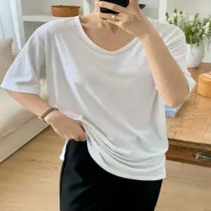 실키드 딥 라운드넥 반팔티 (3 color)