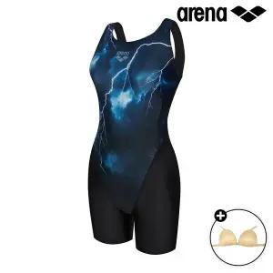 [하프클럽/아레나]아레나 볼트오로라 3부 반신 U백 블루 여성 반전신 수영복 A6SL1LD34 고리브라