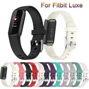 Fitbit Luxe 소프트 실리콘 손목 용 밴드 스트랩 스마트 시계 액세서리 Correa 방수 교체