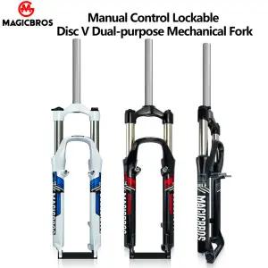 MAGICBROS V 브레이크 포크 26 메카닉 서스펜션 V 브레이크 디스크 겸용 알루미늄 합금 26인치 MTB 산악 자