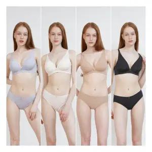 [매장정품] 원더브라 [원더브라] V넥 노와이어 브라팬티 8종세트 WBW4N29303132_T