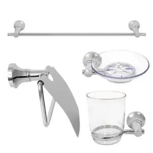 욕실 800 4품 악세사리 세트 비누대 컵대 휴지걸이 수건걸이 컵대 비누대