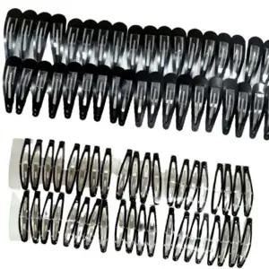 (올핀)대형 슬림 검정 헤어핀 똑딱핀 40개 앞머리핀