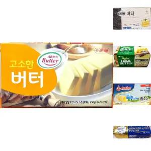 서울 우유 고소한 버터 450g/무염/가염/요리용/주방/조리용/무가염/홈버터/유기농/냉동/빵버터/업소용/고급
