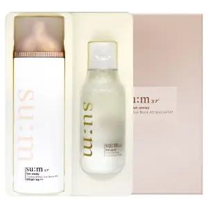 숨37 선어웨이 쿨링 워터리 선블럭 AD 증량 기획 세트 (100ml+클렌징 워터) 저자극 수분 선크림