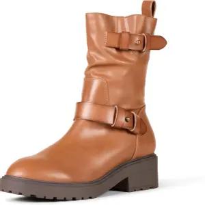 아마존 에센셜 여성 미드 카프 크롭 바이커 부츠