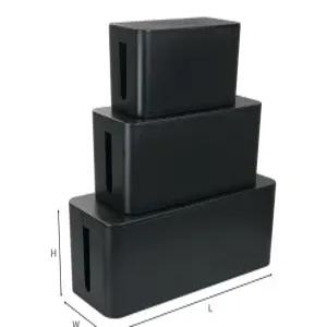 블랙 멀티탭 정리함 소/중/대형 전선가리개 데스크테리어 콘센트 커버 보관함