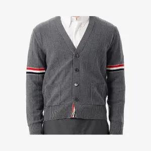 [톰브라운][Thom Browne] 톰브라운 울 릴렉스 브이넥 암 밴드 가디건 MKC519A Y1002 035