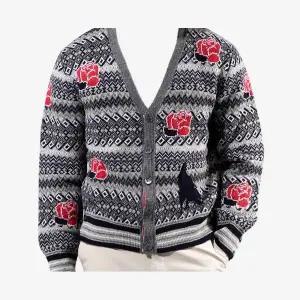 [톰브라운][Thom Browne] 톰브라운 울 모헤어 로즈 앤 레이븐 카디건 MKC554A Y1026 998