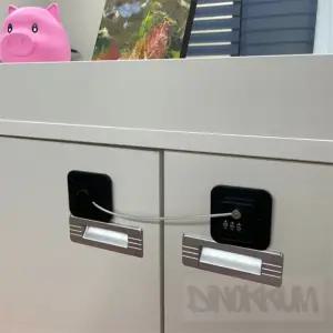 디노꿈 번호키 냉장고자물쇠 블랙 냉장고시건장치 무타공잠금장치 수납장자물쇠