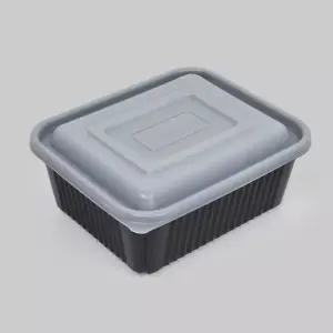 EH 소형 사각 찜용기 23199 대 검정 200개 BOX 원색뚜껑 세트 배달 해물찜