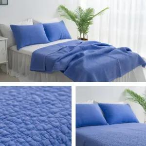 침대스프레드 이불 퓨어 바이오워싱 60수 국내생산 피그먼트 순면